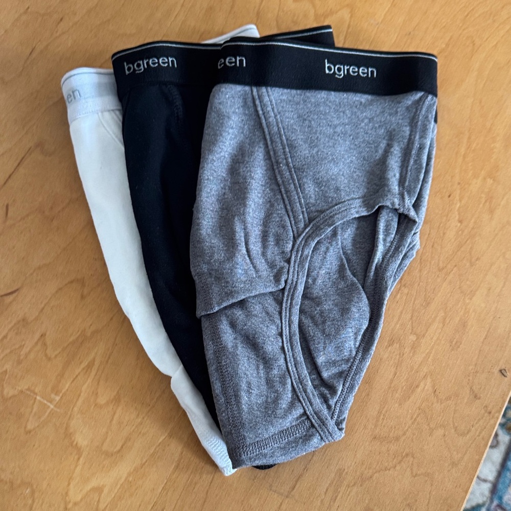 BGREEN 100% Organic Cotton Men's Underwear - SET of 3 - men’s S - NEW